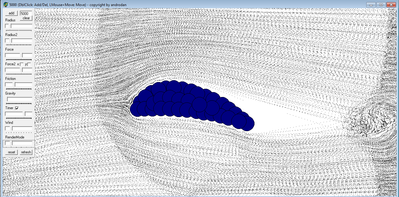 Simulation von Auftrieb und Bernoulli-Effekt