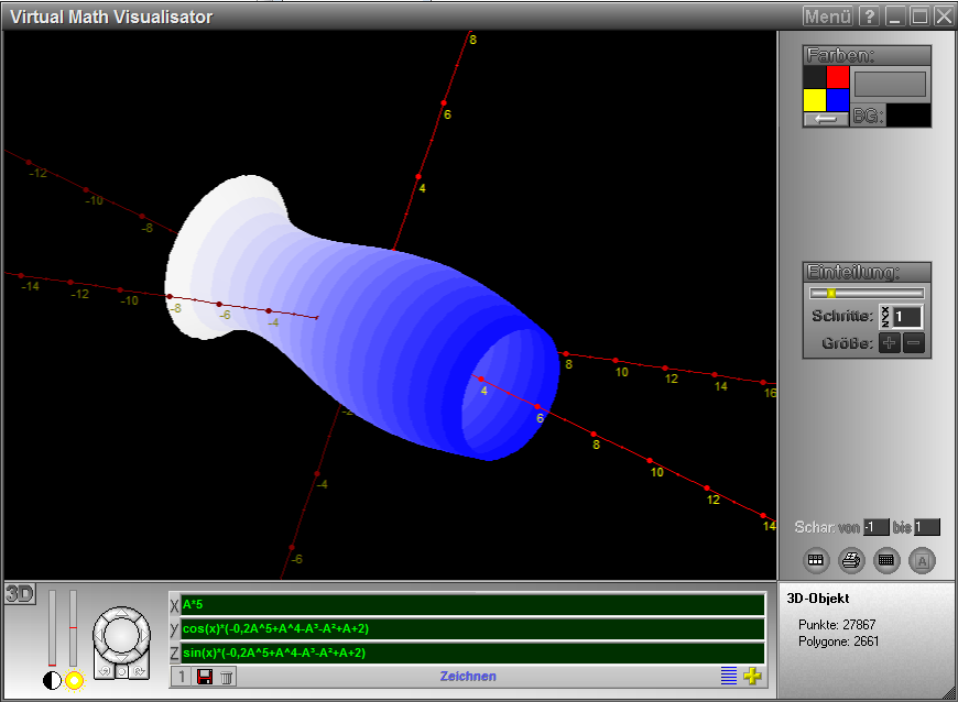 3D-Darstellung von Funktionen in VMV