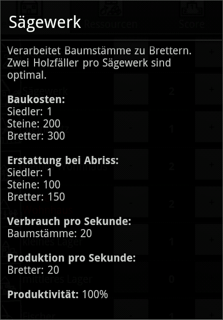 Informationen zu einem Gebäude